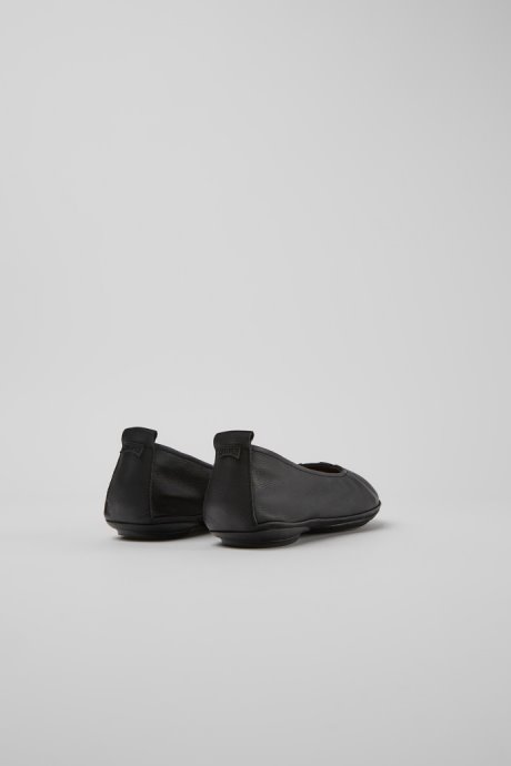 Camper Right Black Leather Ballerina Flats For Women New Arrivals