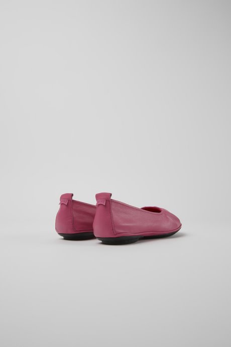 Right Pink Leather Ballerina Flats For Women Camper New Arrivals