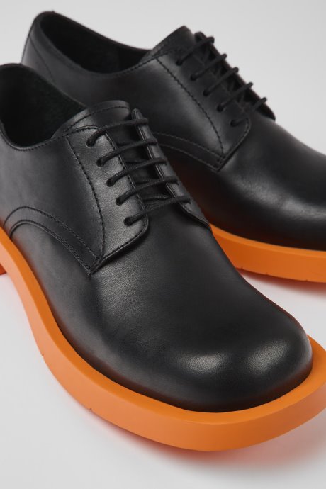 Camper Design Mil 1978 Black Leather Shoes For Women