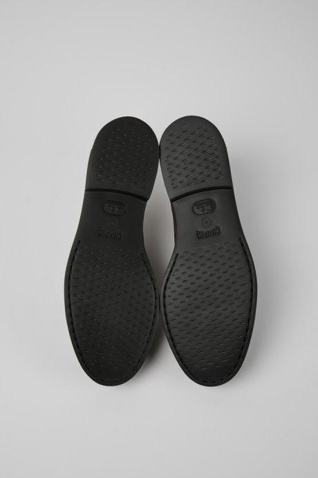 Camper Design Iman Dark Brown Leather Shoes For Women