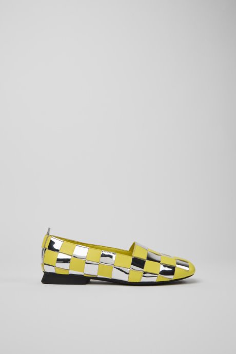 Camper Casi Myra Yellow And Silver Shoes For Women New Arrivals