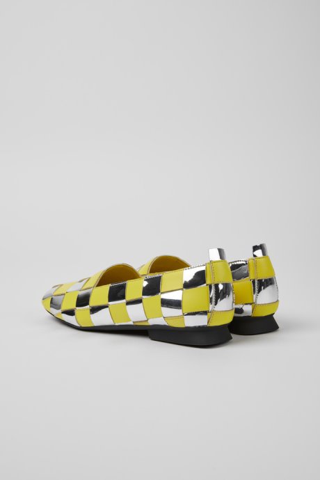 Camper Casi Myra Yellow And Silver Shoes For Women New Arrivals