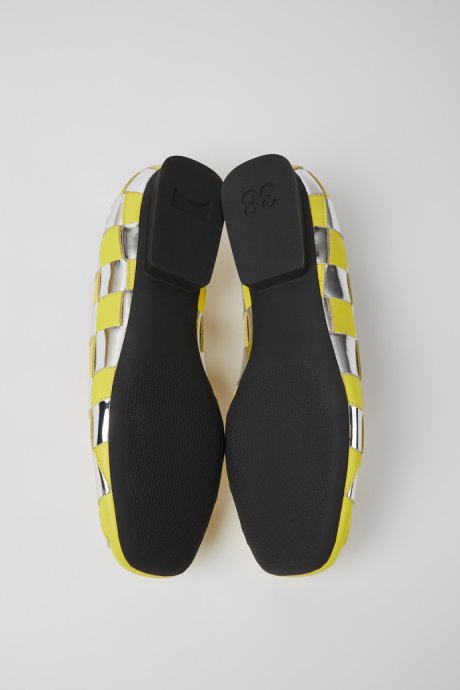 Camper Casi Myra Yellow And Silver Shoes For Women New Arrivals