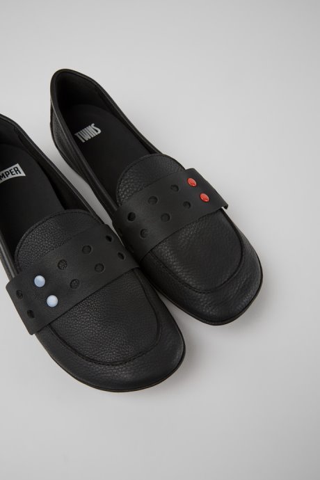 Twins Black Leather Women's Shoes Camper New Arrivals