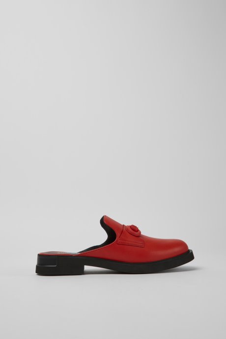 Design Twins Semiopen Red Leather Shoes Camper