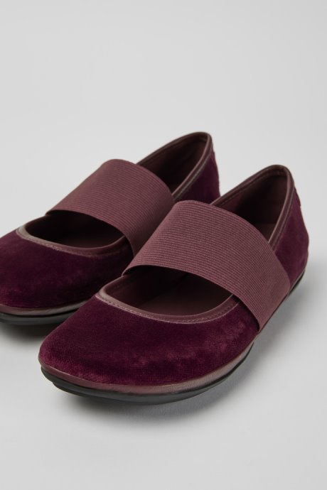 Design Right Burgundy Ballerina Shoes Camper
