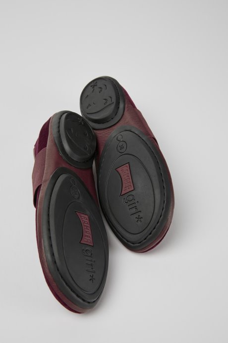 Design Right Burgundy Ballerina Shoes Camper