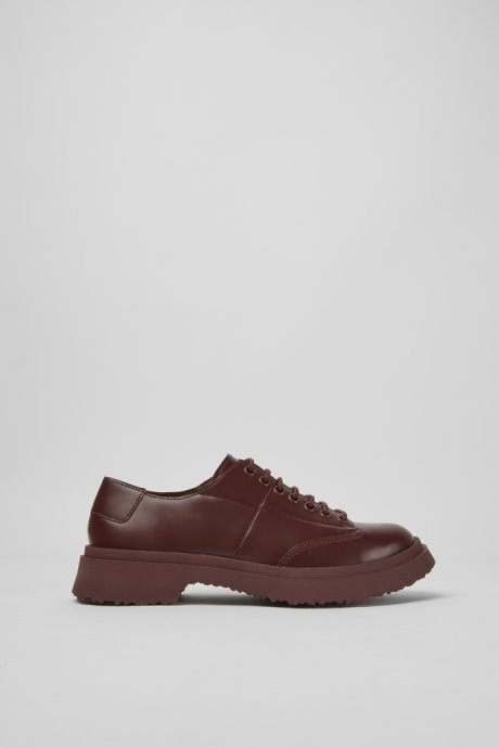 Walden Burgundy Leather Lace-Up Shoes Exclusive Camper