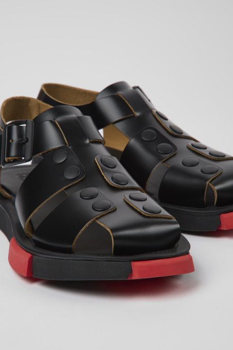 Set Black Leather Sandals For Women Camper New Arrivals