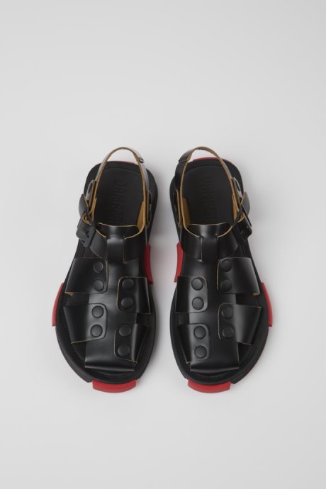 Set Black Leather Sandals For Women Camper New Arrivals