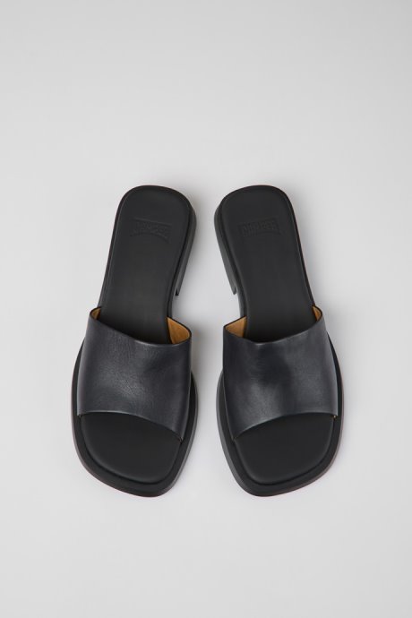Dana Black Leather Sandals For Women Camper New Arrivals