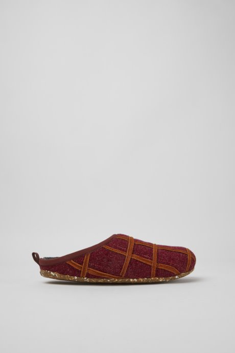 Twins Burgundy Wool Women's Slippers Exclusive Camper