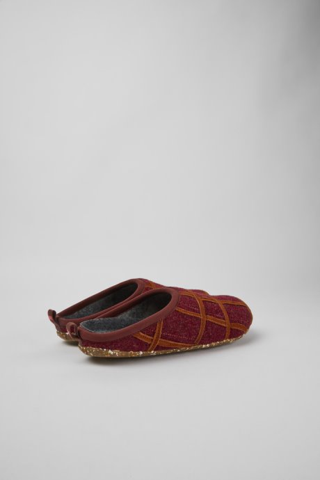 Twins Burgundy Wool Women's Slippers Exclusive Camper