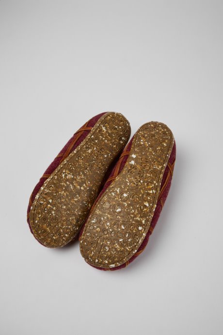 Twins Burgundy Wool Women's Slippers Exclusive Camper