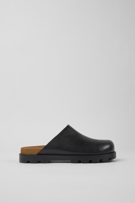 Brutus Sandal Black Leather Clogs For Men Exclusive Camper