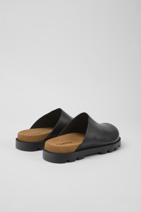 Brutus Sandal Black Leather Clogs For Men Exclusive Camper