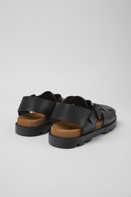 Camper Design Brutus Sandal Black Leather Sandals For Men
