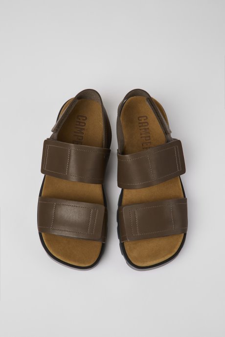 Brutus Sandal Brown Leather Sandals For Men Camper New Arrivals