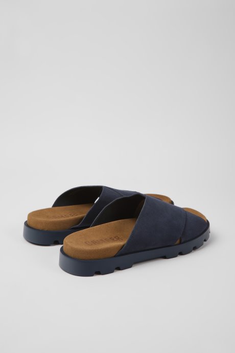 Design Brutus Sandal Navy Blue Nubuck Sandals For Men Camper