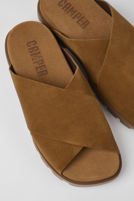 Design Brutus Sandal Brown Nubuck Sandals For Men Camper