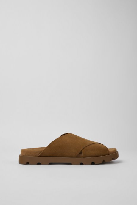 Design Brutus Sandal Brown Nubuck Sandals For Men Camper