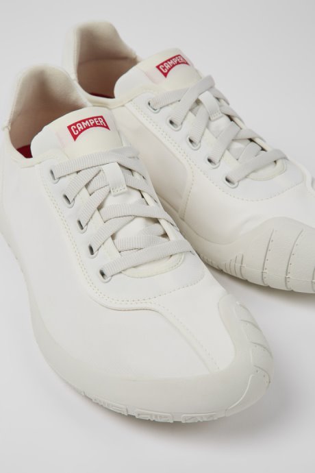 Camper Path White Textile Sneakers For Men New Arrivals