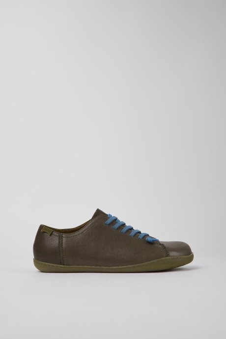 Camper Peu Green Leather Shoes For Men New Arrivals
