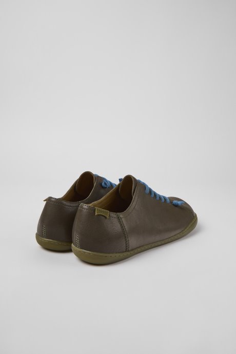 Camper Peu Green Leather Shoes For Men New Arrivals