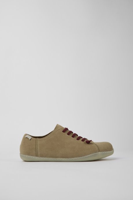 Camper Peu Beige Nubuck Shoes For Men New Arrivals