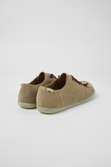 Camper Peu Beige Nubuck Shoes For Men New Arrivals