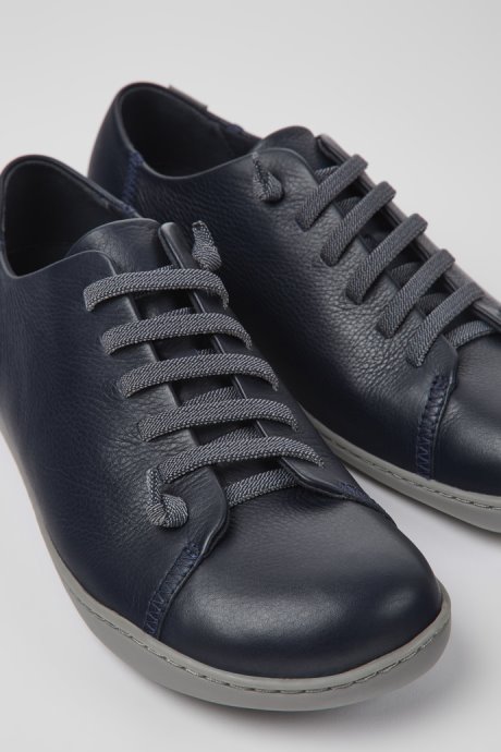 Peu Blue Leather Shoes For Men Camper New Arrivals