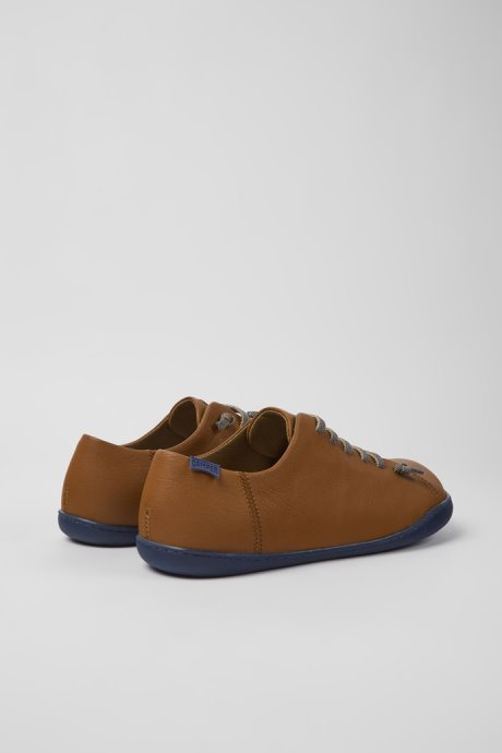 Camper Peu Brown Leather Shoes For Men New Arrivals