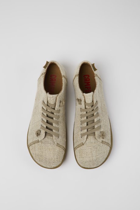 Peu Beige Textile Shoes For Men Exclusive Camper