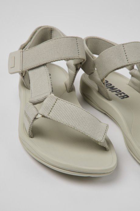Camper Match Gray Textile Sandals For Men New Arrivals