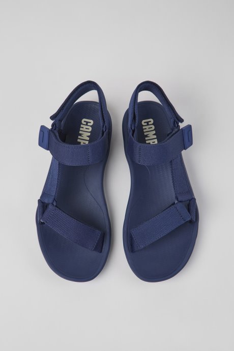 Camper Design Match Blue Textile Sandals For Men