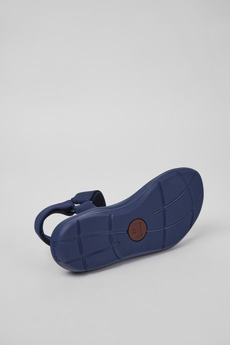 Camper Design Match Blue Textile Sandals For Men