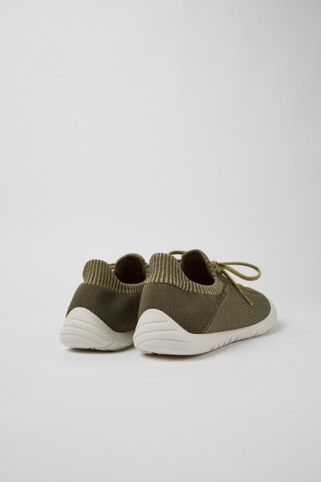 Exclusive Camper Path Green And Yellow Textile Sneakers For Men