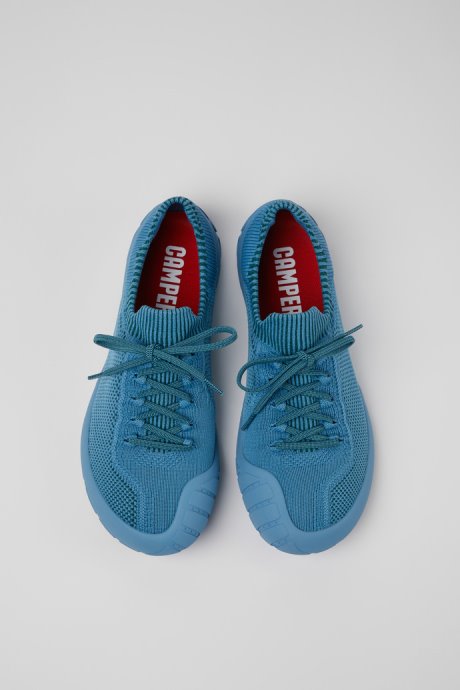 Path Blue And Green Textile Sneakers For Men Exclusive Camper