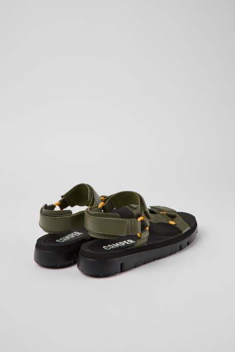Oruga Green Leather Sandals For Men Camper New Arrivals