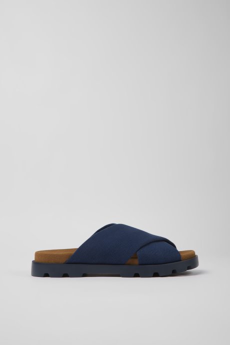 Design Brutus Sandal Blue Recycled Cotton Sandals For Men Camper