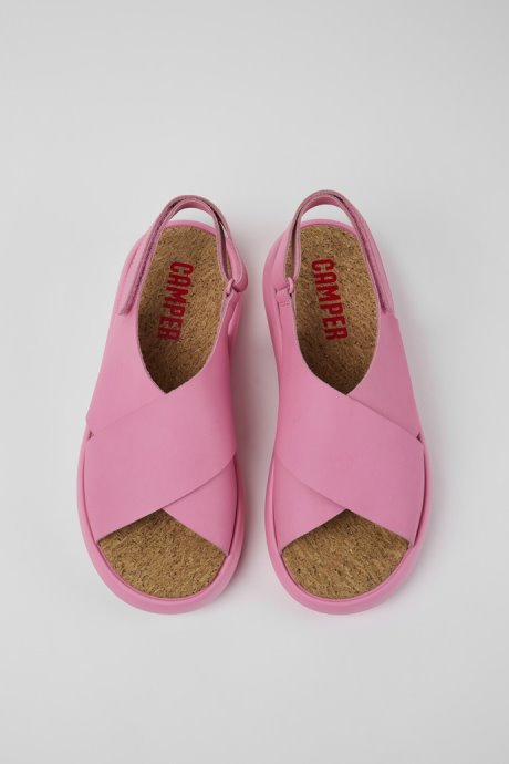 Pelotas Flota Pink Leather Sandals For Men Exclusive Camper