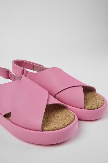 Pelotas Flota Pink Leather Sandals For Men Exclusive Camper