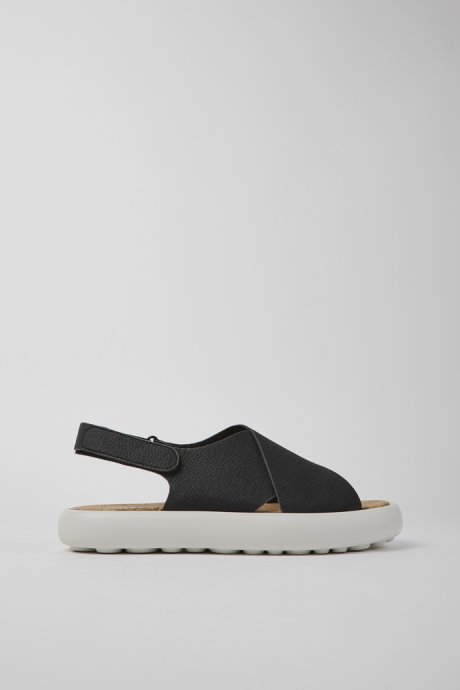 Exclusive Camper Pelotas Flota Black And White Leather Sandals For Men