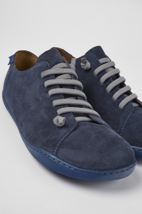 Camper Peu Blue Nubuck Shoes For Men New Arrivals