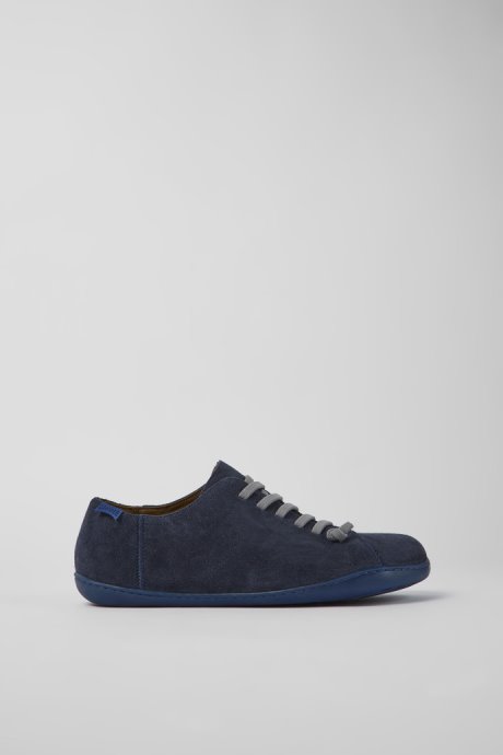 Camper Peu Blue Nubuck Shoes For Men New Arrivals