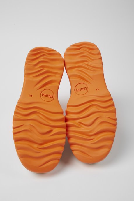 Camper Design Teix Orange And Beige Ankle Boots For Men