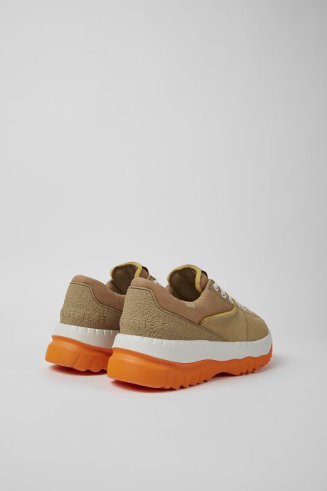Camper Teix Beige Recycled Textile And Nubuck Shoes For Men New Arrivals