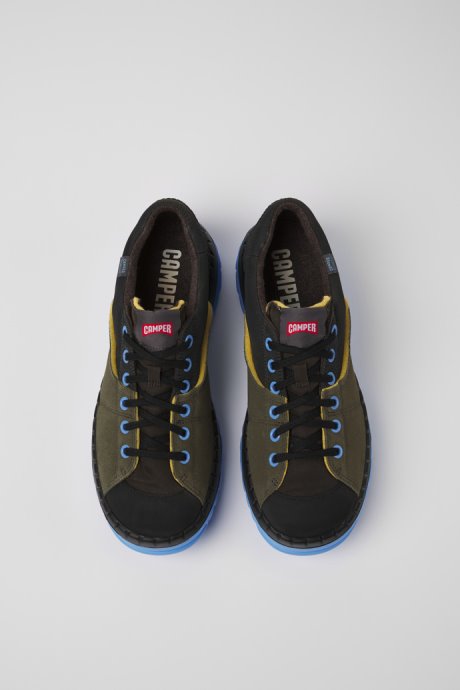 Exclusive Camper Teix Green Recycled Textile And Nubuck Shoes For Men