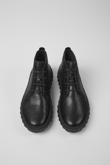Camper Design Ground Michelin Black Lace Up Ankle Boot For Men