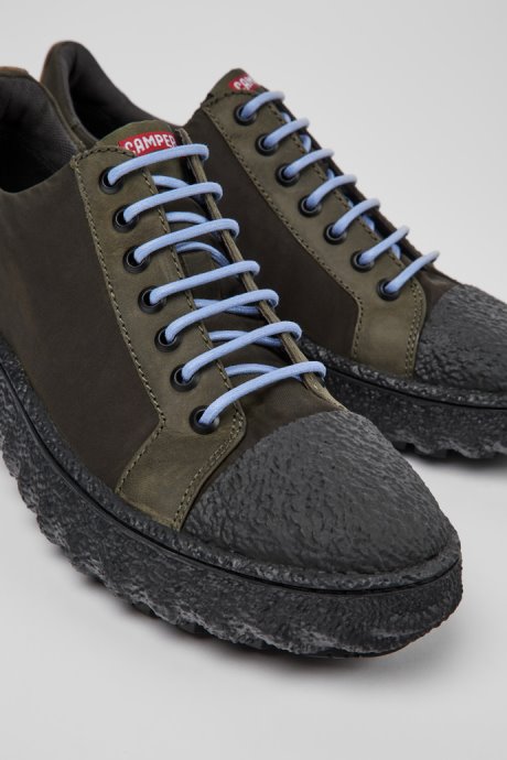 Ground Green Textile And Nubuck Shoes For Men Exclusive Camper